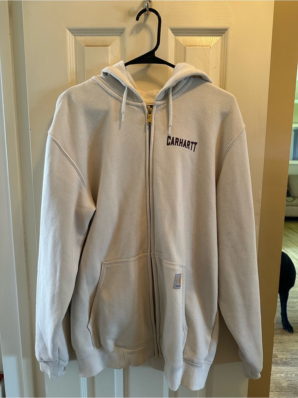 Carhartt Cream Graphic Logo Sweatshirt